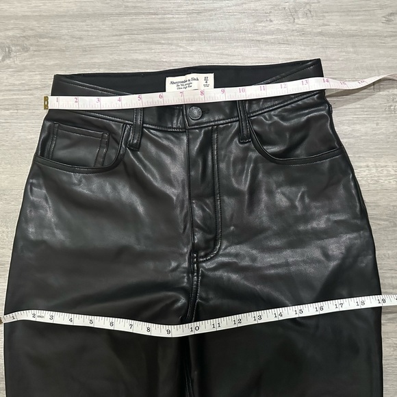 Abercrombie & Fitch Black Straight Leg Jeans Sz 27/4 ultra high rise - Picture 4 of 5